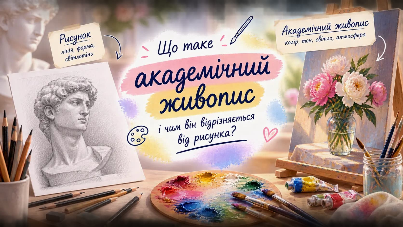 Що таке академічний живопис і чим він відрізняється від рисунка